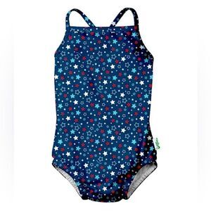 Swim Diaper Bathing Suit Baby Girl Green Sprouts Size 12 Months New With Tags